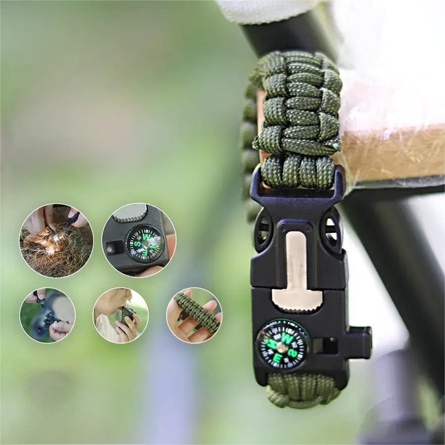 Outdoor Survival Bracelet - Multi-Functional Fire Lighter