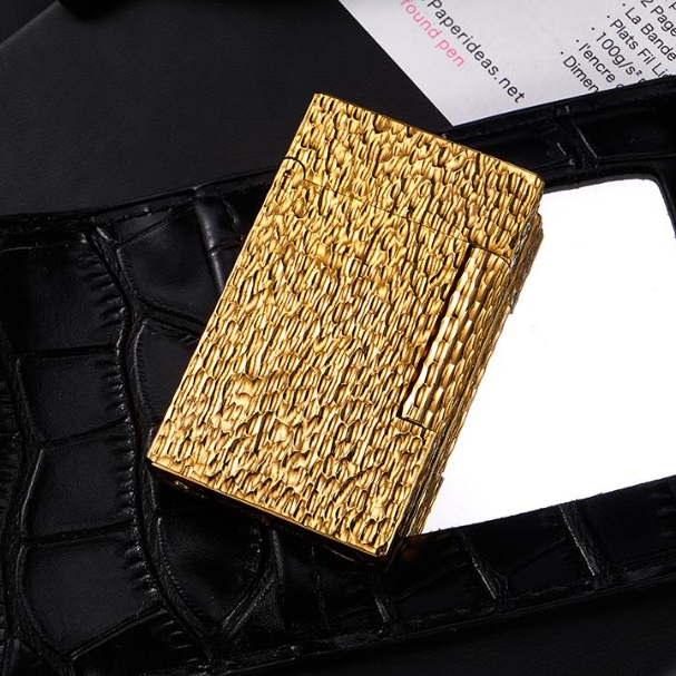 Meteorite Crater Brass Lighter