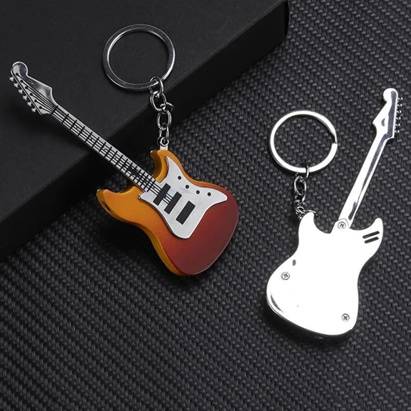 Guitar-Shaped Keychain Lighter