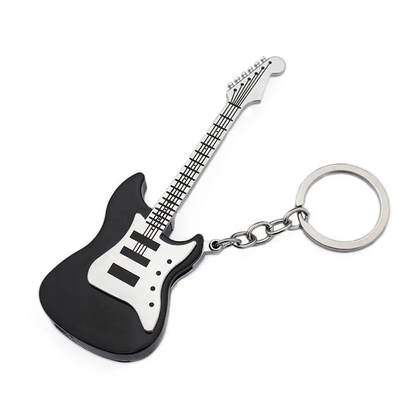Guitar-Shaped Keychain Lighter