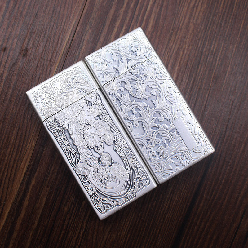 Lucky Beast & Grass Pattern Slim Lighter