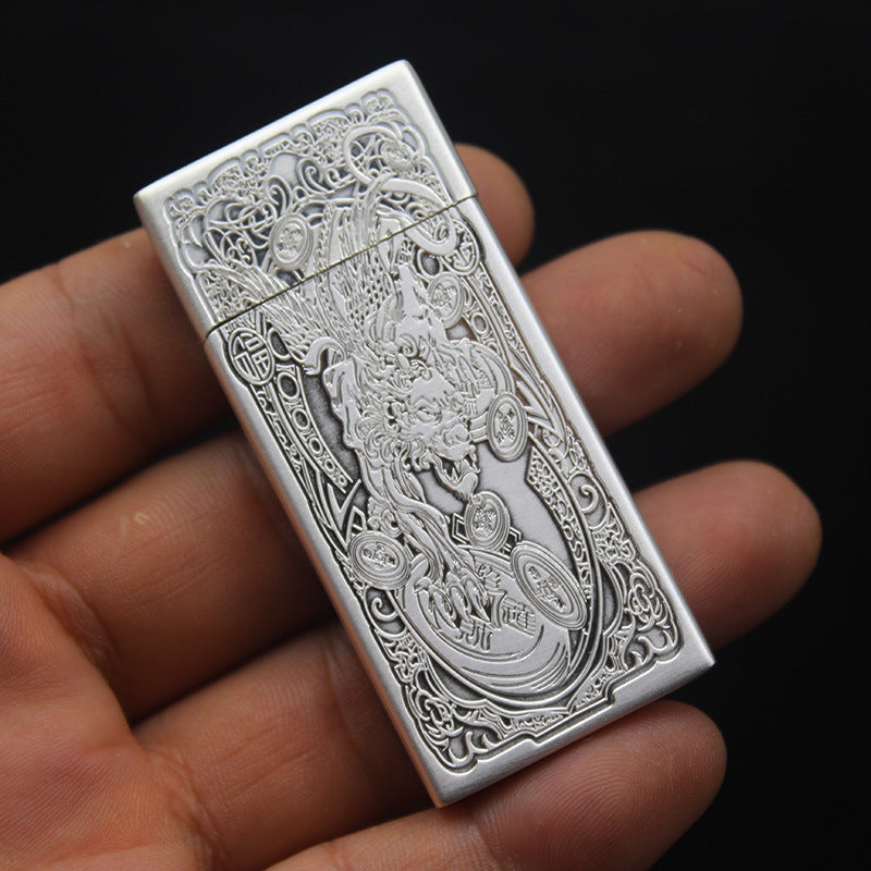 Lucky Beast & Grass Pattern Slim Lighter