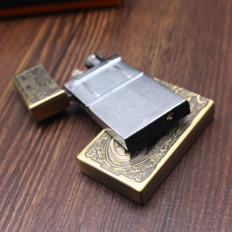 Lucky Beast & Grass Pattern Slim Lighter