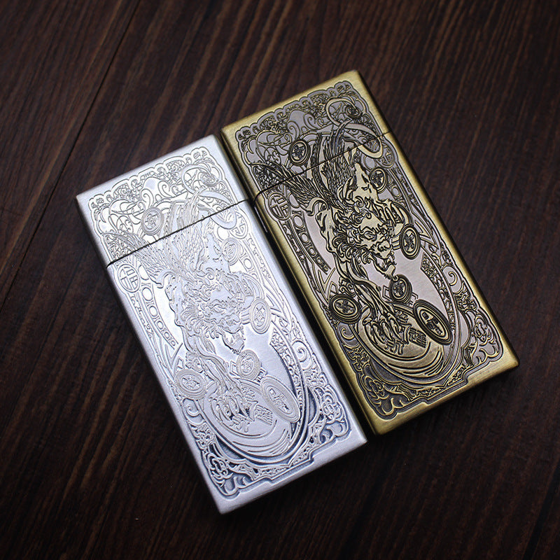 Lucky Beast & Grass Pattern Slim Lighter