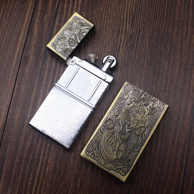 Lucky Beast & Grass Pattern Slim Lighter