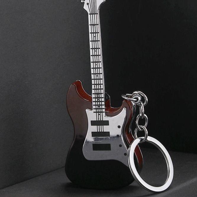 Guitar-Shaped Keychain Lighter