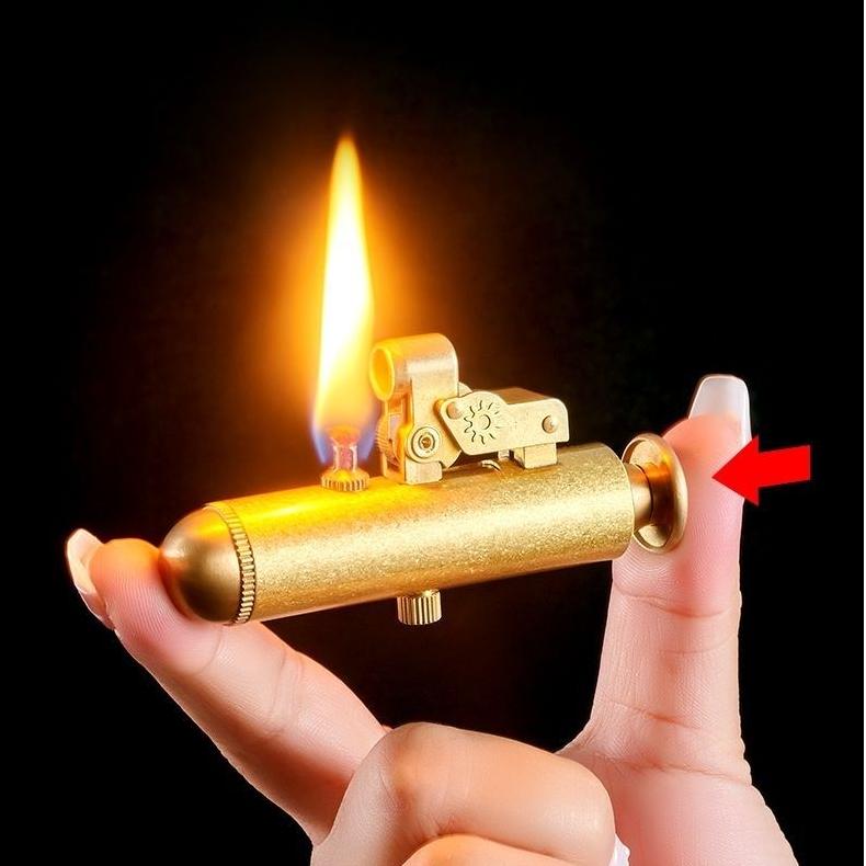 Submarine-Shaped Brass Kerosene Lighter