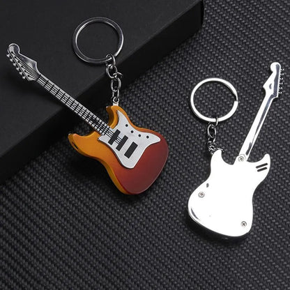 Guitar-Shaped Keychain Lighter