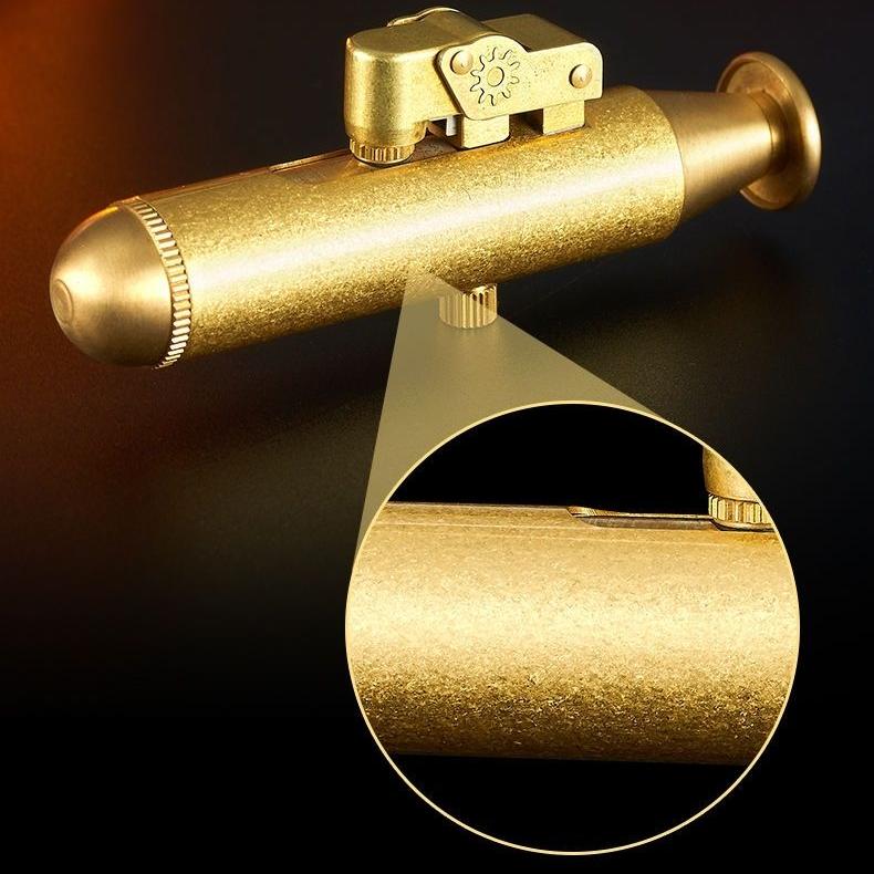 Submarine-Shaped Brass Kerosene Lighter