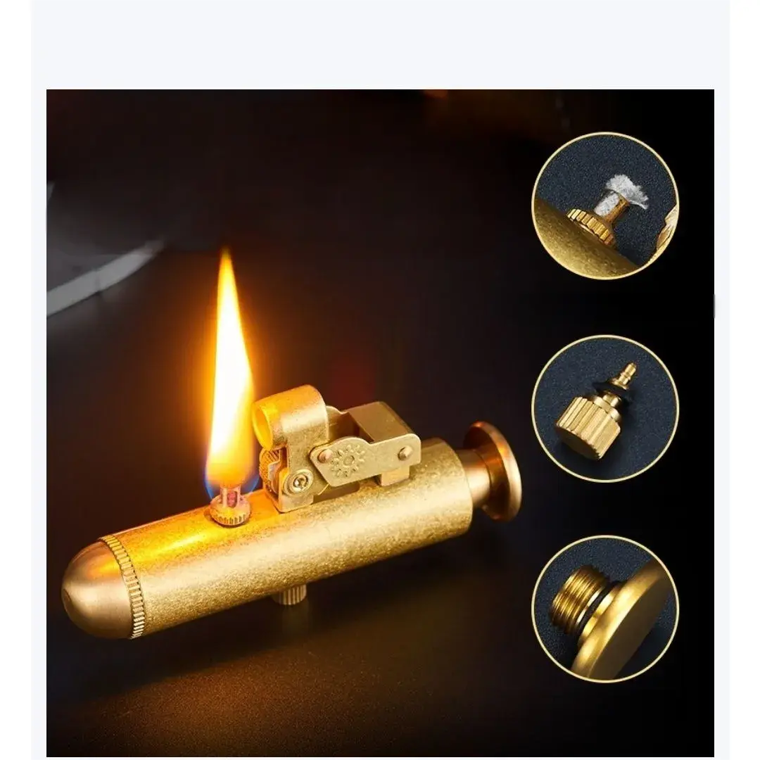 Submarine-Shaped Brass Kerosene Lighter