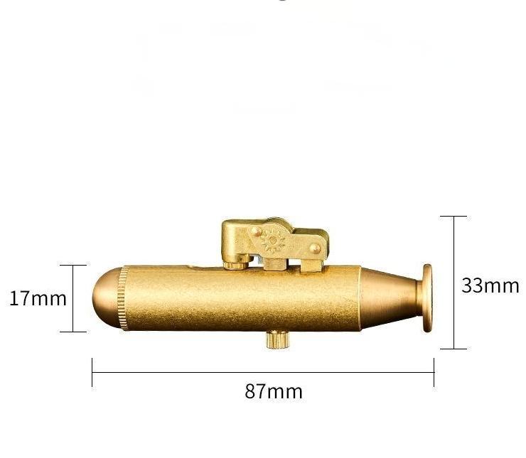Submarine-Shaped Brass Kerosene Lighter