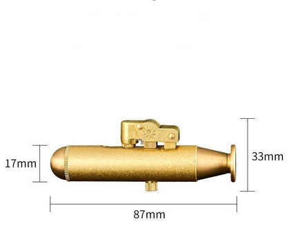 Submarine-Shaped Brass Kerosene Lighter