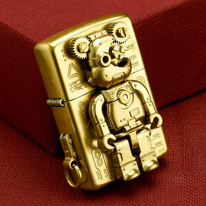 Bearbrick-Style Brass Lighter