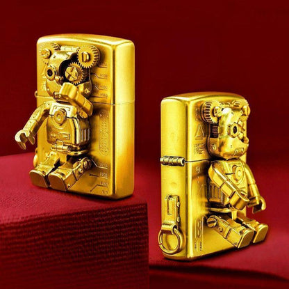 Bearbrick-Style Brass Lighter