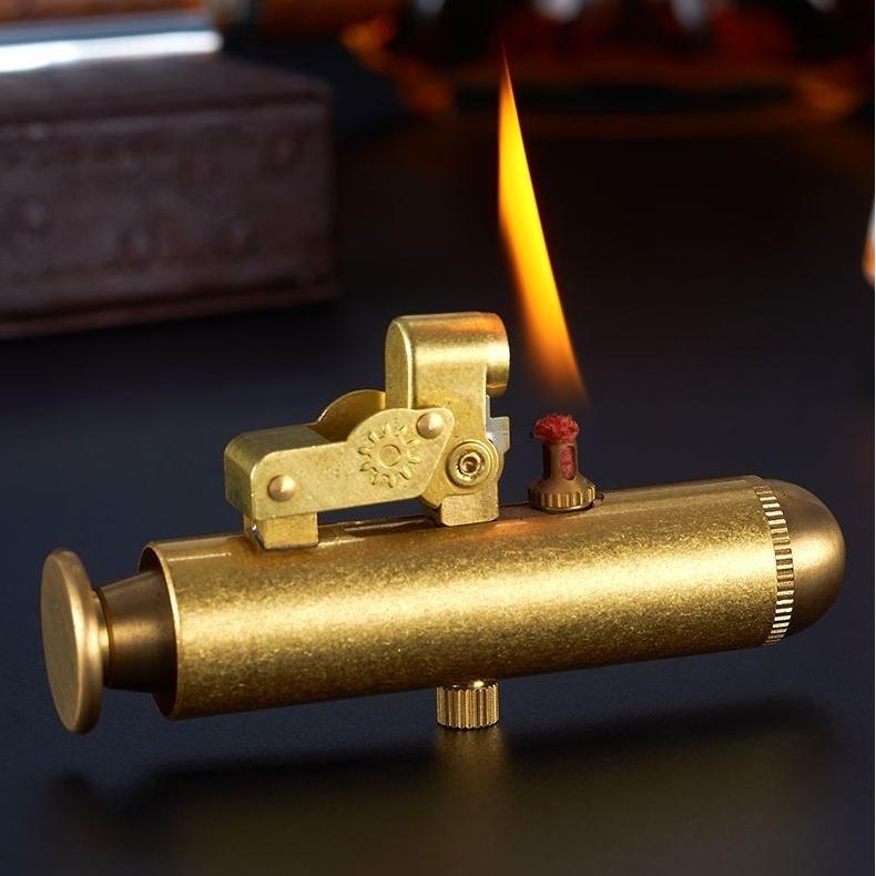 Submarine-Shaped Brass Kerosene Lighter