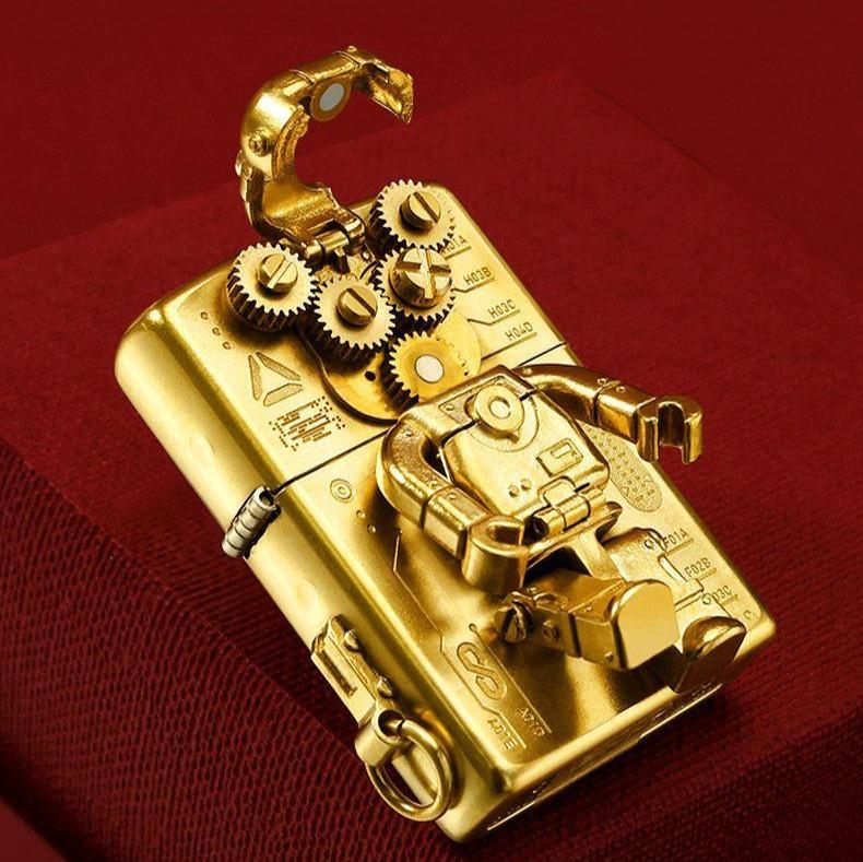 Bearbrick-Style Brass Lighter