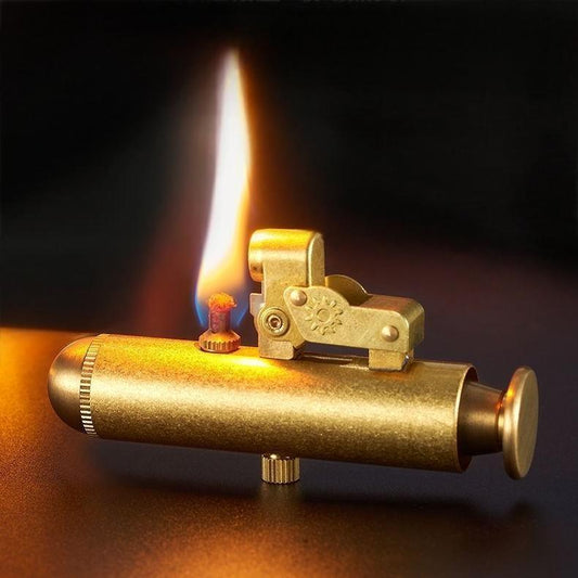 Submarine-Shaped Brass Kerosene Lighter