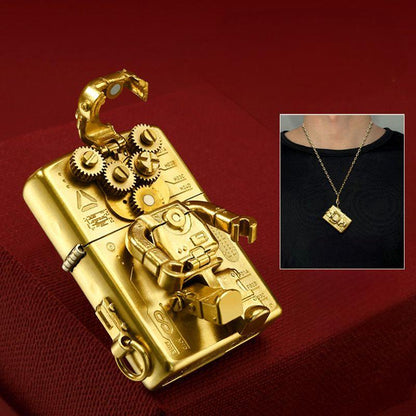 Bearbrick-Style Brass Lighter