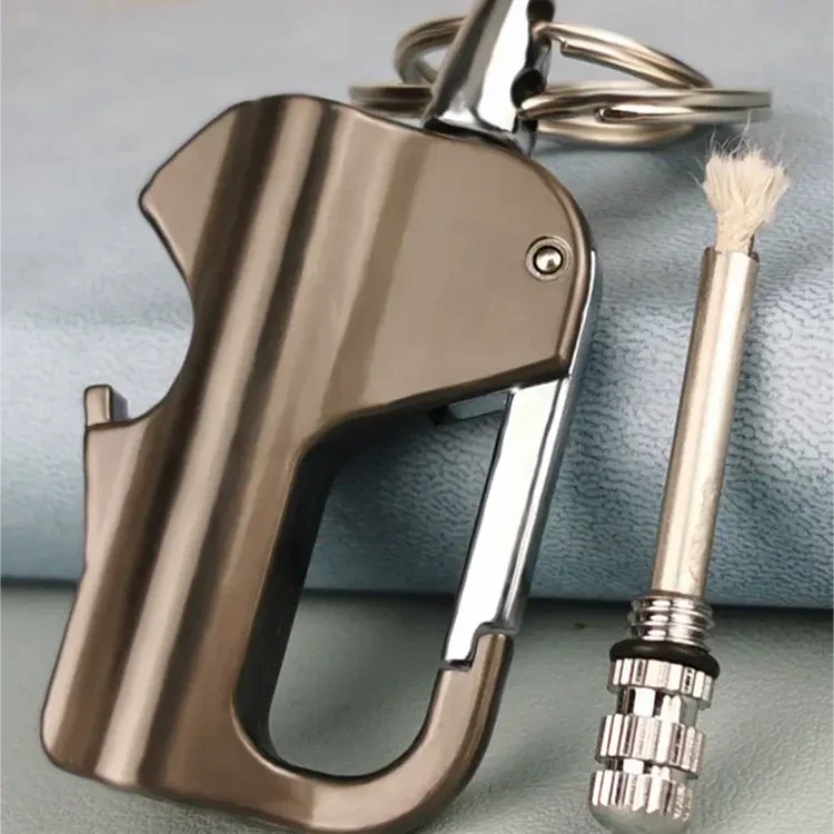 Multi-Function Kerosene Lighter Keychain