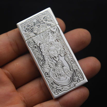 Lucky Beast & Grass Pattern Slim Lighter