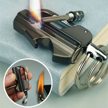 Multi-Function Kerosene Lighter Keychain