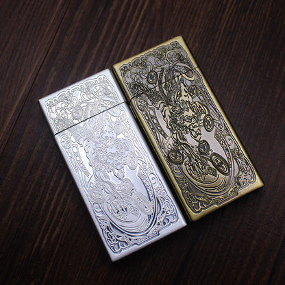 Lucky Beast & Grass Pattern Slim Lighter