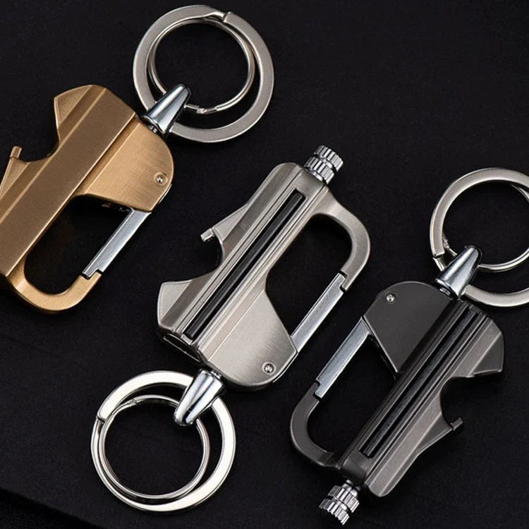 Multi-Function Kerosene Lighter Keychain