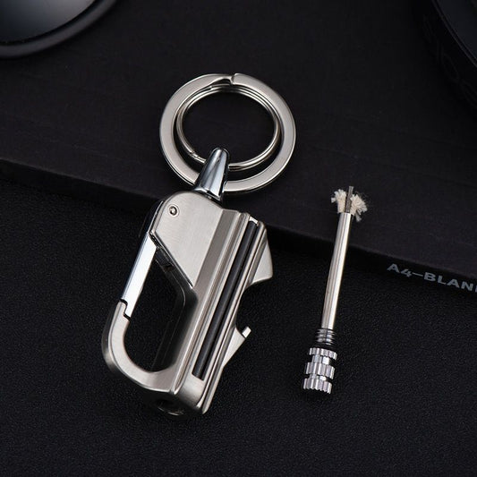 Multi-Function Kerosene Lighter Keychain