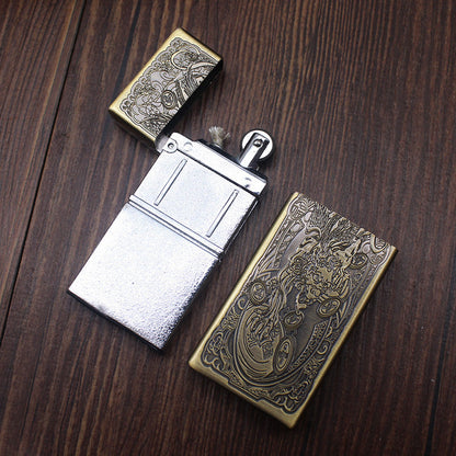 Lucky Beast & Grass Pattern Slim Lighter