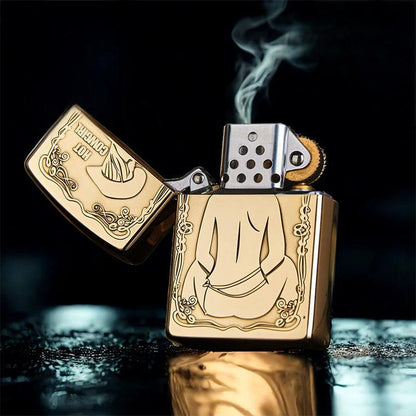 Retro Hot Cowgirl Kerosene Lighter