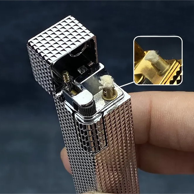 Vintage Brass Quadrilateral Lighter