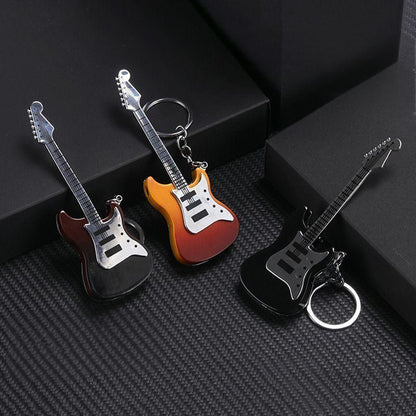 Guitar-Shaped Keychain Lighter