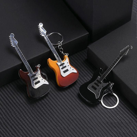 Guitar-Shaped Keychain Lighter